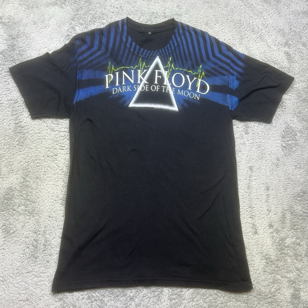 Vintage Pink Floyd Dark Side Of The Moon T-Shirt Mens L Black 2008 Band Tour Y2K